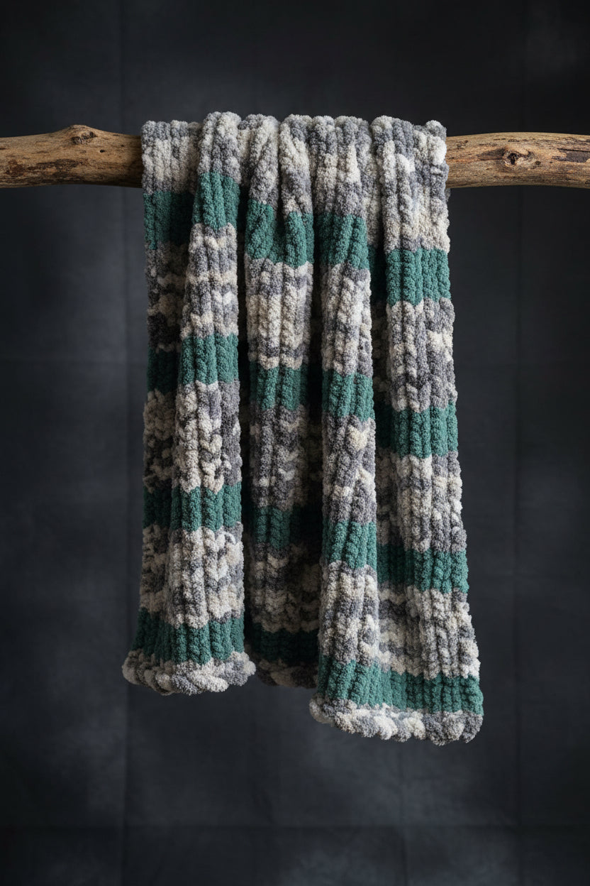 Rainy Day Striped Baby Blanket