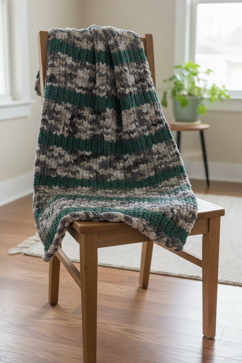 Rainy Day Striped Baby Blanket