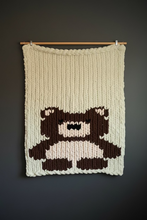 Green Baby Bear Blanket