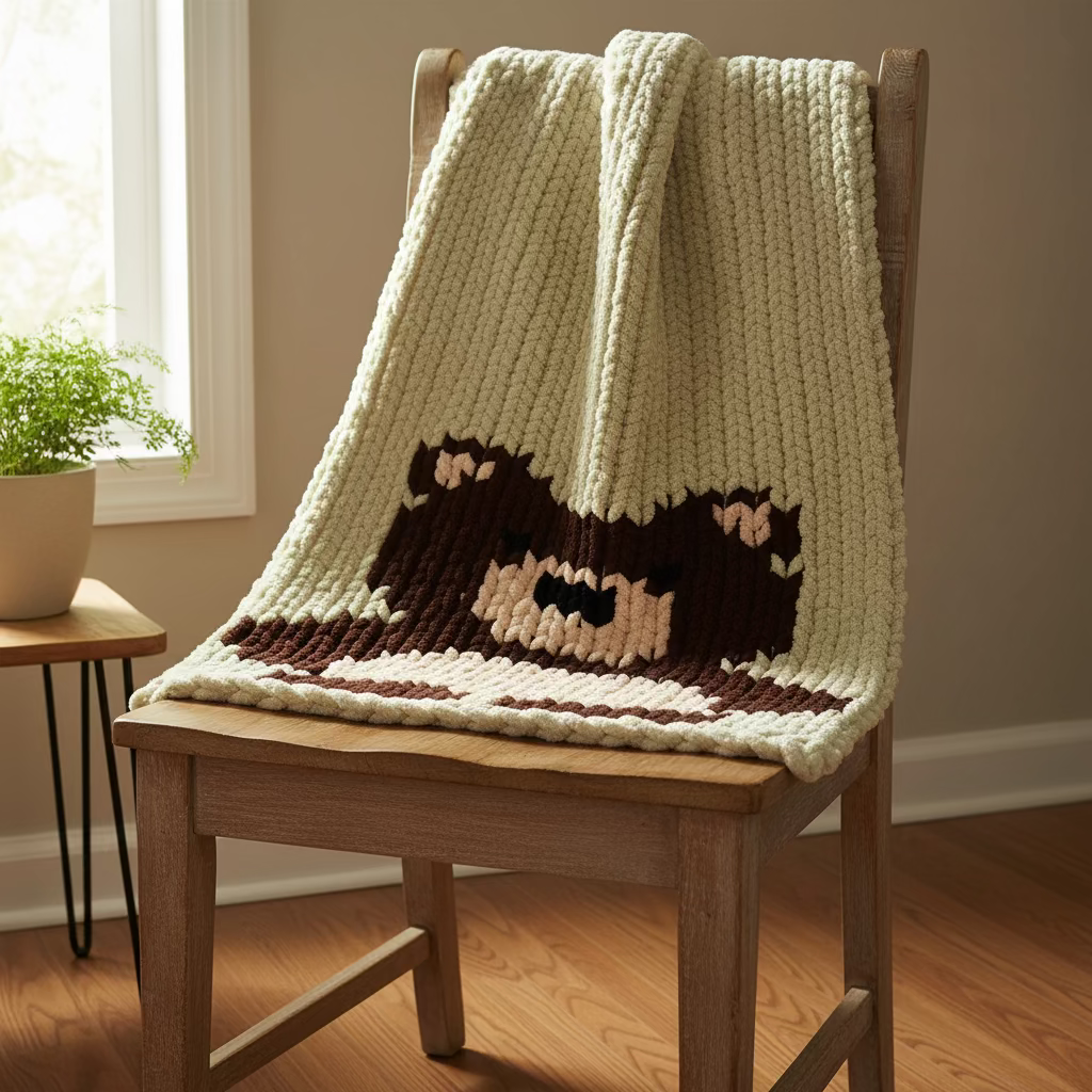 Green Baby Bear Blanket