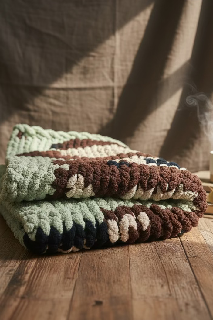 Green Baby Bear Blanket